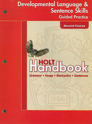 Holt Handbook: Developmental Language and Sente... 0030663873 Book Cover