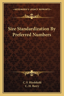Size Standardization By Preferred Numbers 1163752185 Book Cover