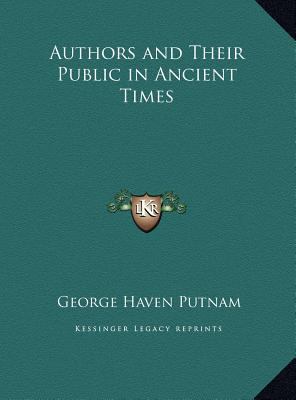 Authors and Their Public in Ancient Times 1169768032 Book Cover