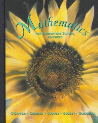 Mathematics for Elementary School Teachers 0201539799 Book Cover