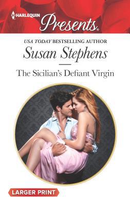The Sicilian's Defiant Virgin [Large Print] 0373213247 Book Cover