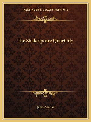 The Shakespeare Quarterly 1162597259 Book Cover