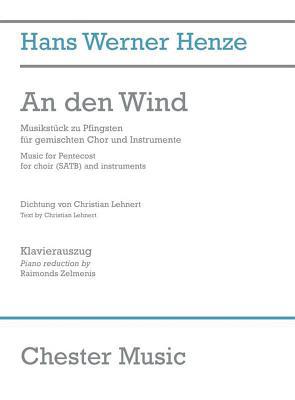 An Den Wind: Music for Pentecost 1783053534 Book Cover