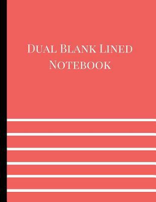 Dual Blank Lined Notebook: Half Lined Half Blank Journal, Half Lined Half Blank Notebook, Half Ruled Half Blank Notebook, Sketchbook with Lined Pages. Red Theme