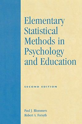 Elementary Statistical Methods in Psychology an... B00497LEJG Book Cover