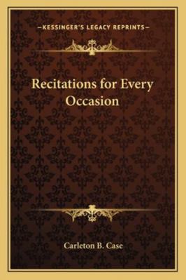 Recitations for Every Occasion 1162773138 Book Cover
