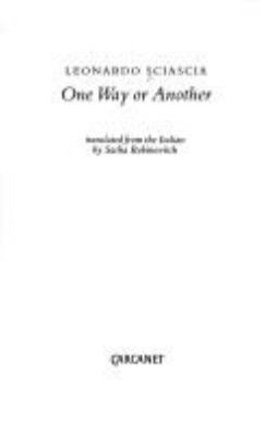 One Way or Another 0856356646 Book Cover