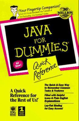 Java Api for Dummies: Quick Reference 0764501186 Book Cover