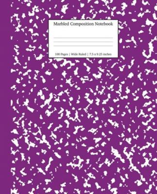 Marbled Composition Notebook: Purple Marble Wid... 1989790615 Book Cover