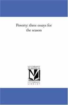 Poverty: three essays for the season 1425576990 Book Cover