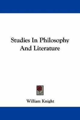 Studies In Philosophy And Literature 1430446471 Book Cover