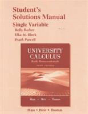 Student Solutions Manual for University Calculu... 0321999800 Book Cover