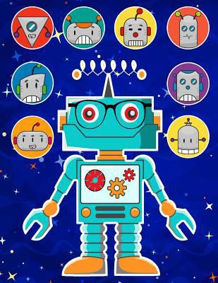 Robots Sticker Album 2 For Boys: 100 Plus Pages... 1975982916 Book Cover