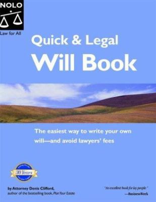 Quick & Legal Will Book: Legal Basics (3rd Edit... 0873379489 Book Cover