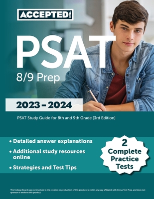 PSAT 8/9 Prep 2023-2024: 2 Complete Practice Te... 1637983166 Book Cover