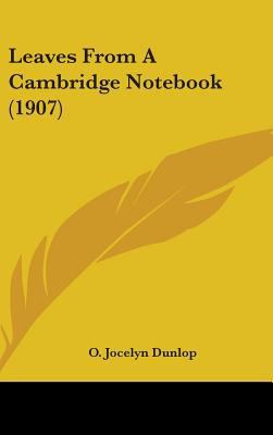 Leaves From A Cambridge Notebook (1907) 1437177700 Book Cover