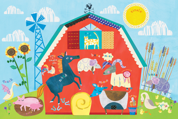 Hardcover On the Farm Kids' Floor Puzzle Book