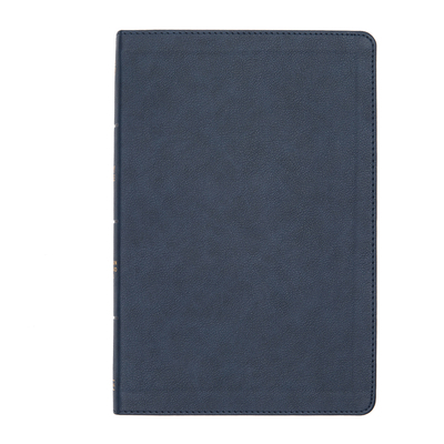 CSB Large Print Thinline Bible, Navy Leathertouch 108777439X Book Cover