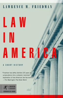 Law in America: A Short History 0812972856 Book Cover