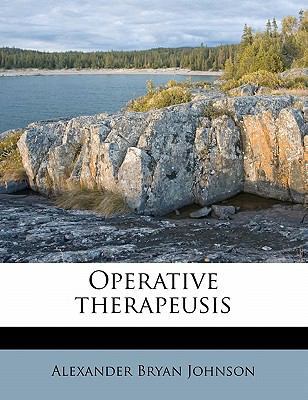 Operative therapeusis 1172801061 Book Cover