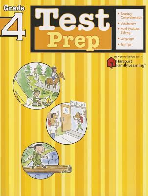 Test Prep: Grade 4 (Flash Kids Harcourt Family ... 1411404009 Book Cover