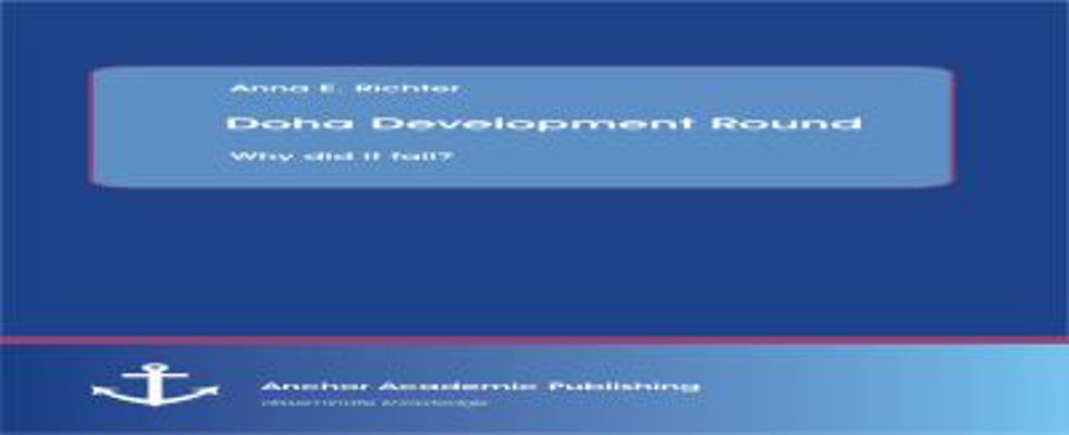 Doha Development Round: Why did it fail? 3954893177 Book Cover