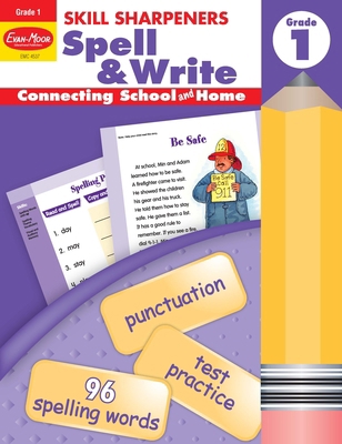 Skill Sharpeners: Spell & Write, Grade 1 Workbook 1596730455 Book Cover