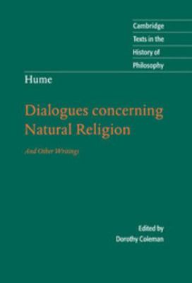 Hume: Dialogues Concerning Natural Religion 0521842603 Book Cover