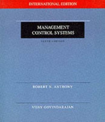 Management Control Systems B00APY8JDQ Book Cover
