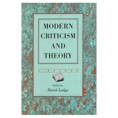 Modern Criticism and Theory: A Reader 0582494605 Book Cover