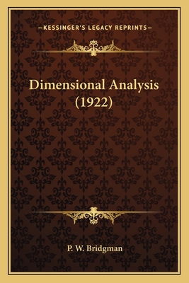 Dimensional Analysis (1922) 116388720X Book Cover