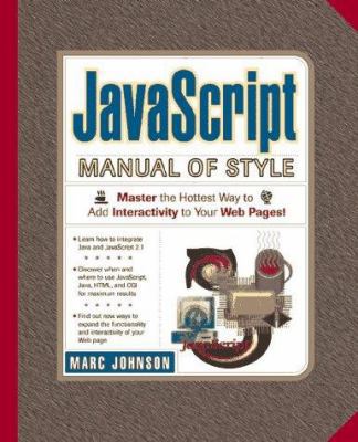 JavaScript 2.1 Manual of Style 1562764233 Book Cover