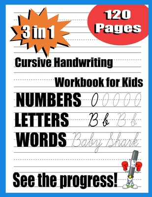 cursive handwriting workbook for kids: 3 in 1 W... B08W4JRLYV Book Cover