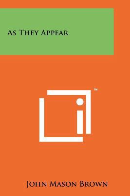 As They Appear 1258240491 Book Cover