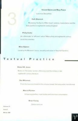 Luxurious Sexualities: Textual Practice Volume ... 0415161770 Book Cover