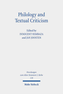 Philology and Textual Criticism: Proceedings of... 3161593235 Book Cover