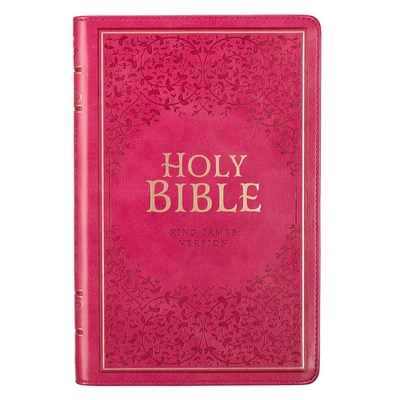 KJV Bible Deluxe Gift (Faux Leather, Pink) 1432132679 Book Cover