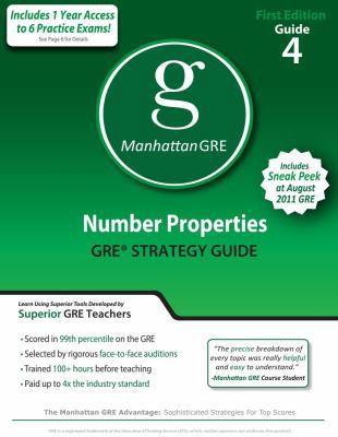 Number Properties GRE Strategy Guide 1935707051 Book Cover