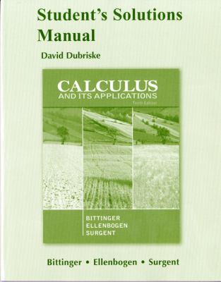 Student Solutions Manual for Calculus and Its A... 0321744950 Book Cover