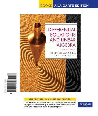 Differential Equations and Linear Algebra 0321656520 Book Cover