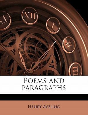 Poems and Paragraphs 117834780X Book Cover