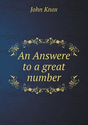 An Answere to a great number 5518878753 Book Cover