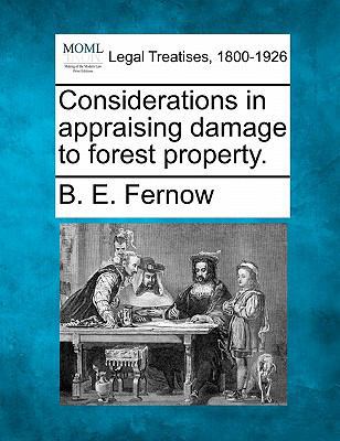 Considerations in Appraising Damage to Forest P... 1240122004 Book Cover