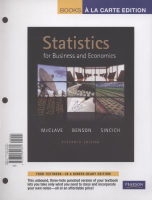 Statistics for Business and Economics Eleventh ... 0321705874 Book Cover