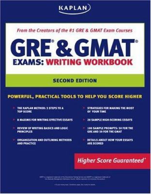 Kaplan GRE and GMAT Exams Writing Workbook B00BG6QUWO Book Cover