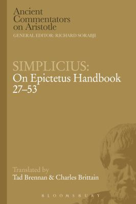 Simplicius: On Epictetus Handbook 27-53 1472557360 Book Cover