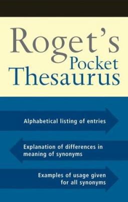 Roget's Pocket Thesaurus 0618378073 Book Cover