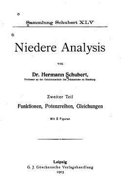 Niedere analysis [German] 1530973198 Book Cover
