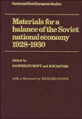 Materials for a Balance of the Soviet National ... 0511522029 Book Cover