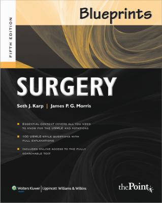 Blueprints Surgery, 5th Edition 0781788684 Book Cover